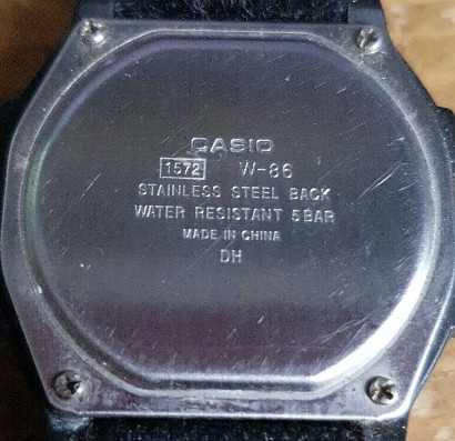 Casio W-86 1572 module, made in China Casio W-86 1572 module, made in China