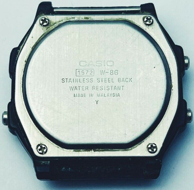 Casio W-86 1572 module, made in Malaysia Casio W-86 1572 module, made in Malaysia