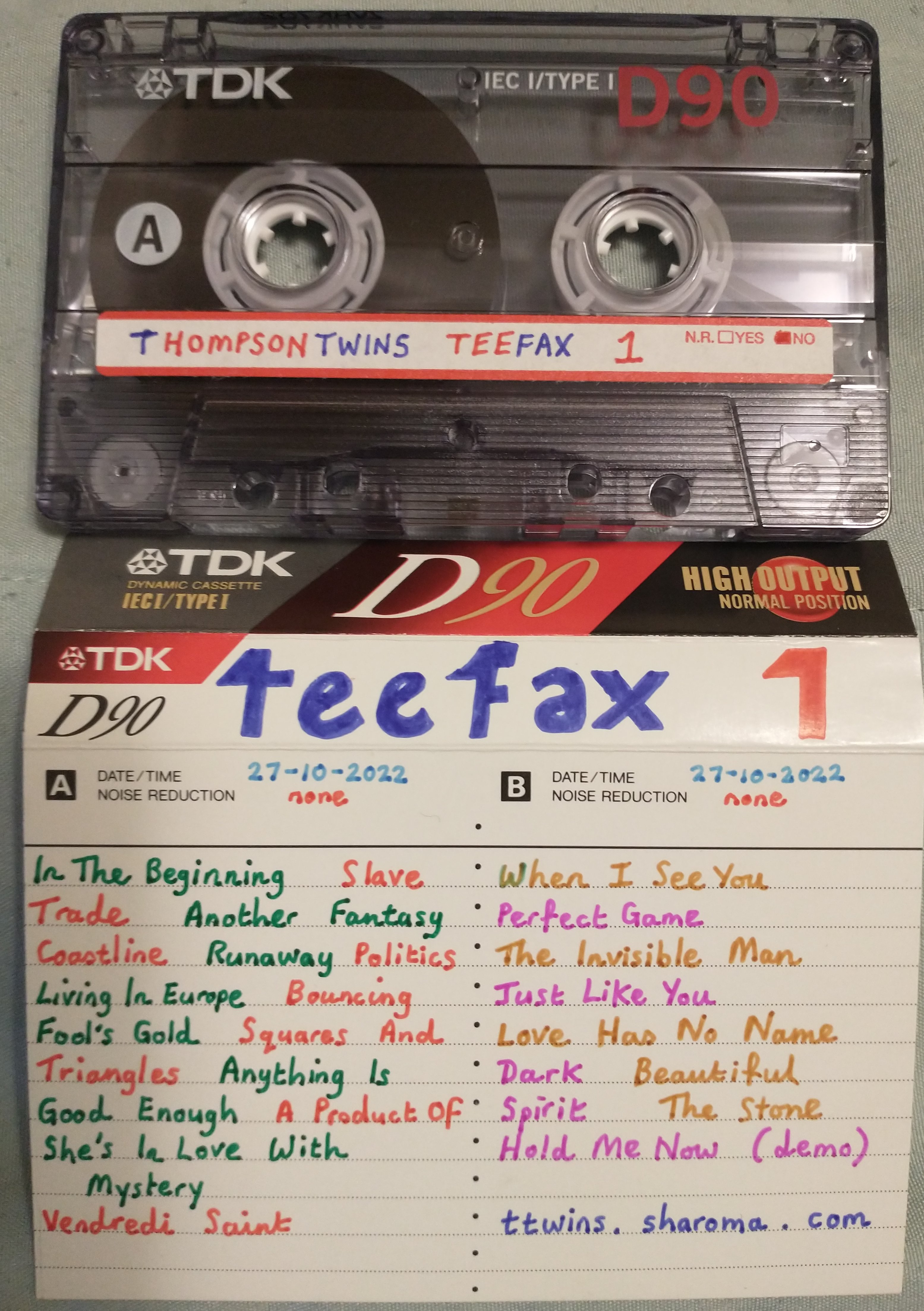 Teefax, a cassette compilation